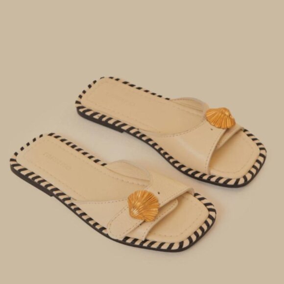 Off-White Slide Flat Sandal - Picture 1 of 1